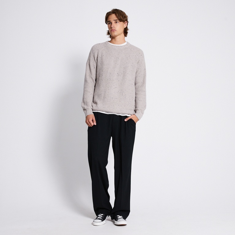 Rib-knit sweater "Rob Twisted 2.0" Beige